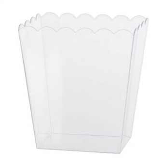 Plastikinė dėžutė užkandžiams, skaidri (14x11x15 cm)